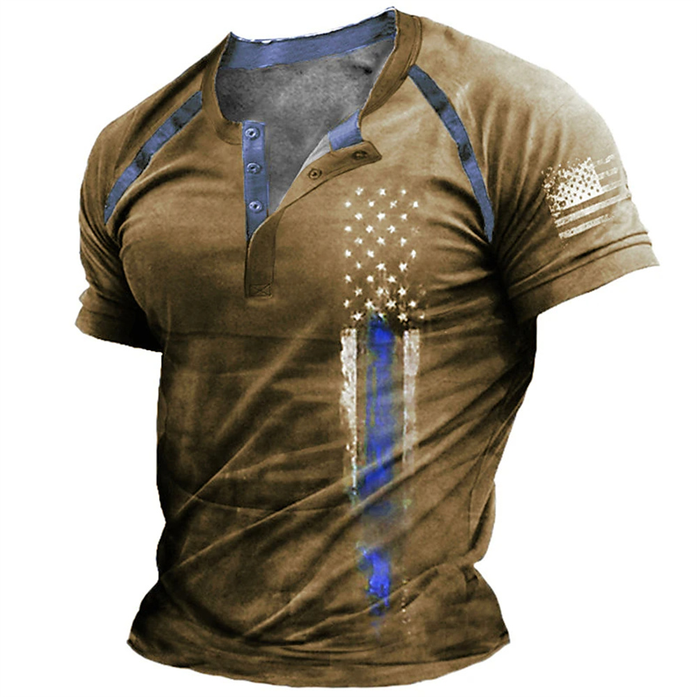 Vintage Fashion Aesthetic - Funny 3D American Flag Print Men's