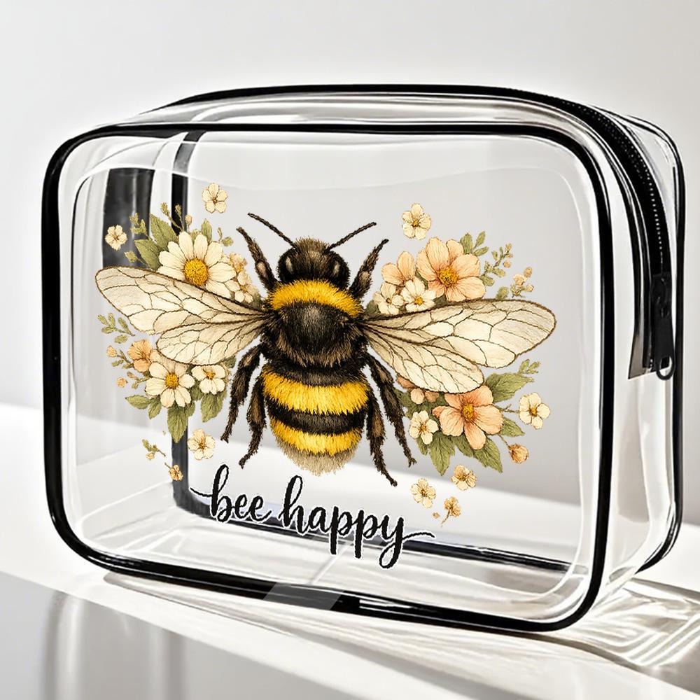 Vintage Fashion Org - Travel Makeup Cases Bumble Bee Floral