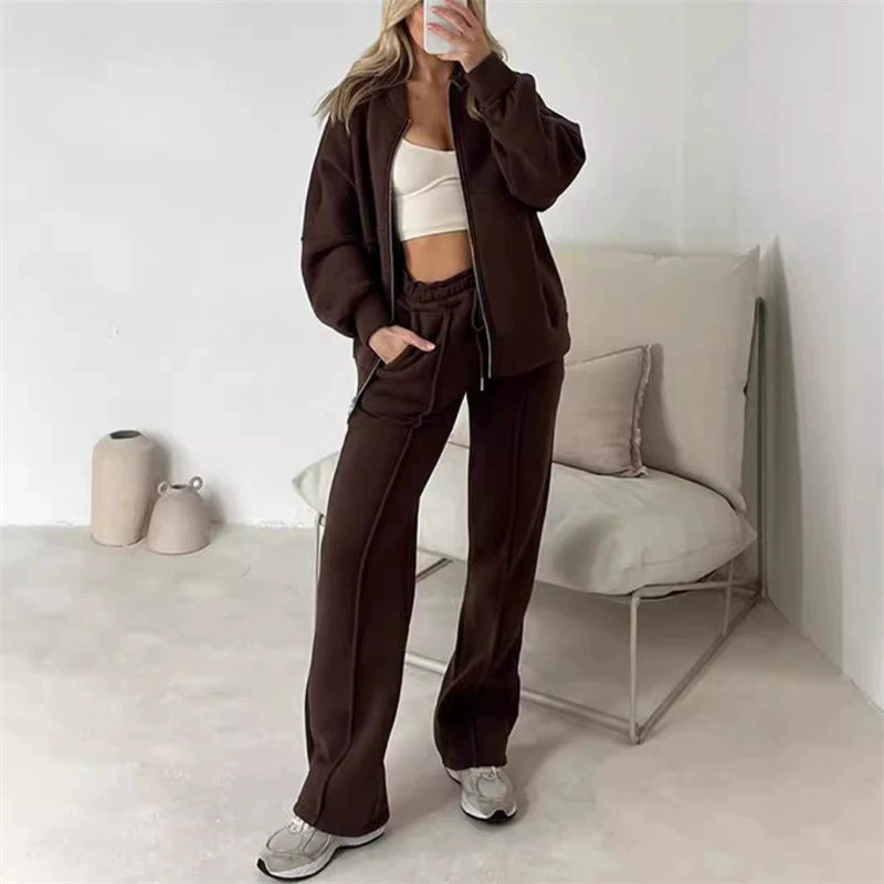 2025 Sweatshirt Two-piece Suit - Wide Leg Trouser 70S ulasan dan harga