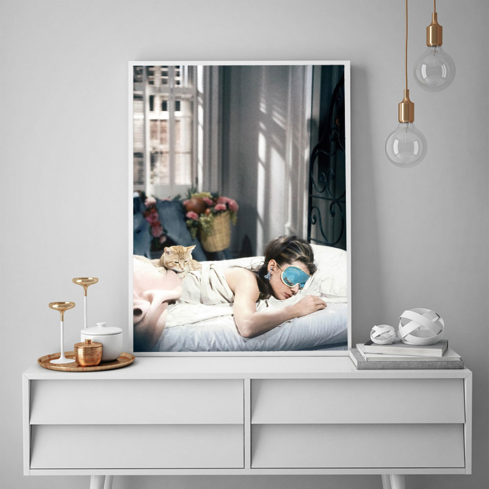 Audrey Hepburn Breakfast Poste - Vintage Fashion Vogue ulasan dan harga