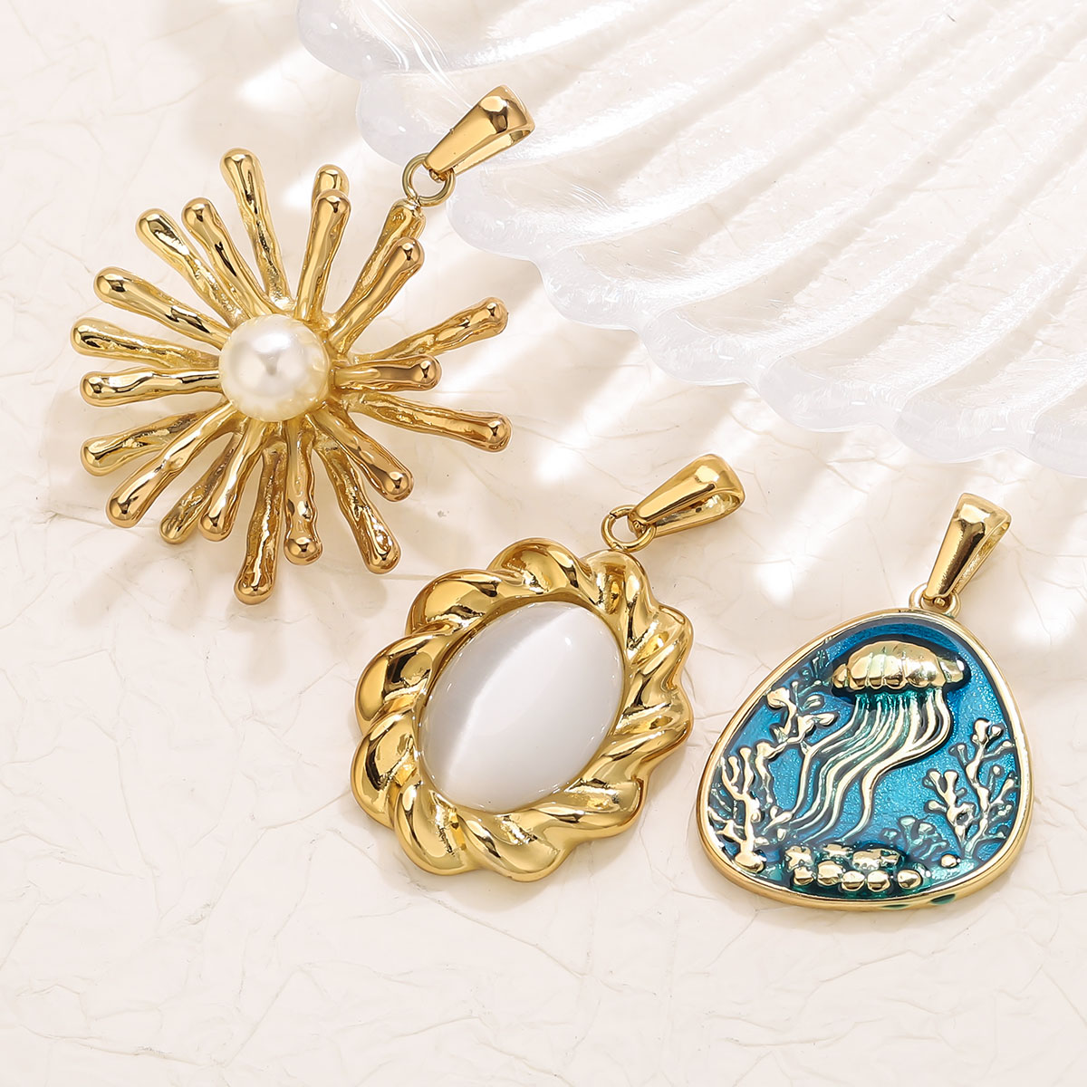 1Pcs 18K Gold Plated Stainless - Vintage Fashion Tumblr ulasan dan harga