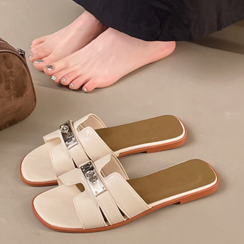 Square Open Toe Women's Solid  - Vintage Fashion Aesthetic ulasan dan harga