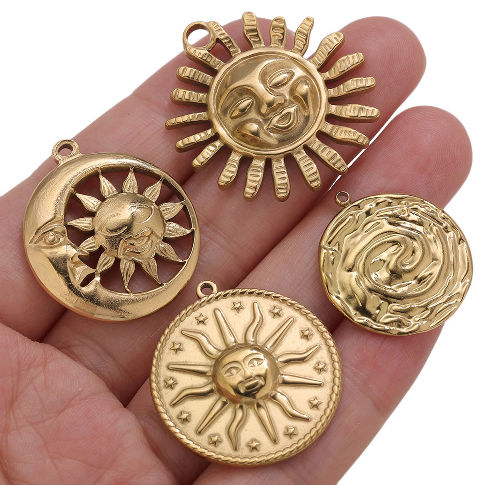 5pcs PVD Gold Charms Stainless - Vintage Fashion Tumblr ulasan dan harga
