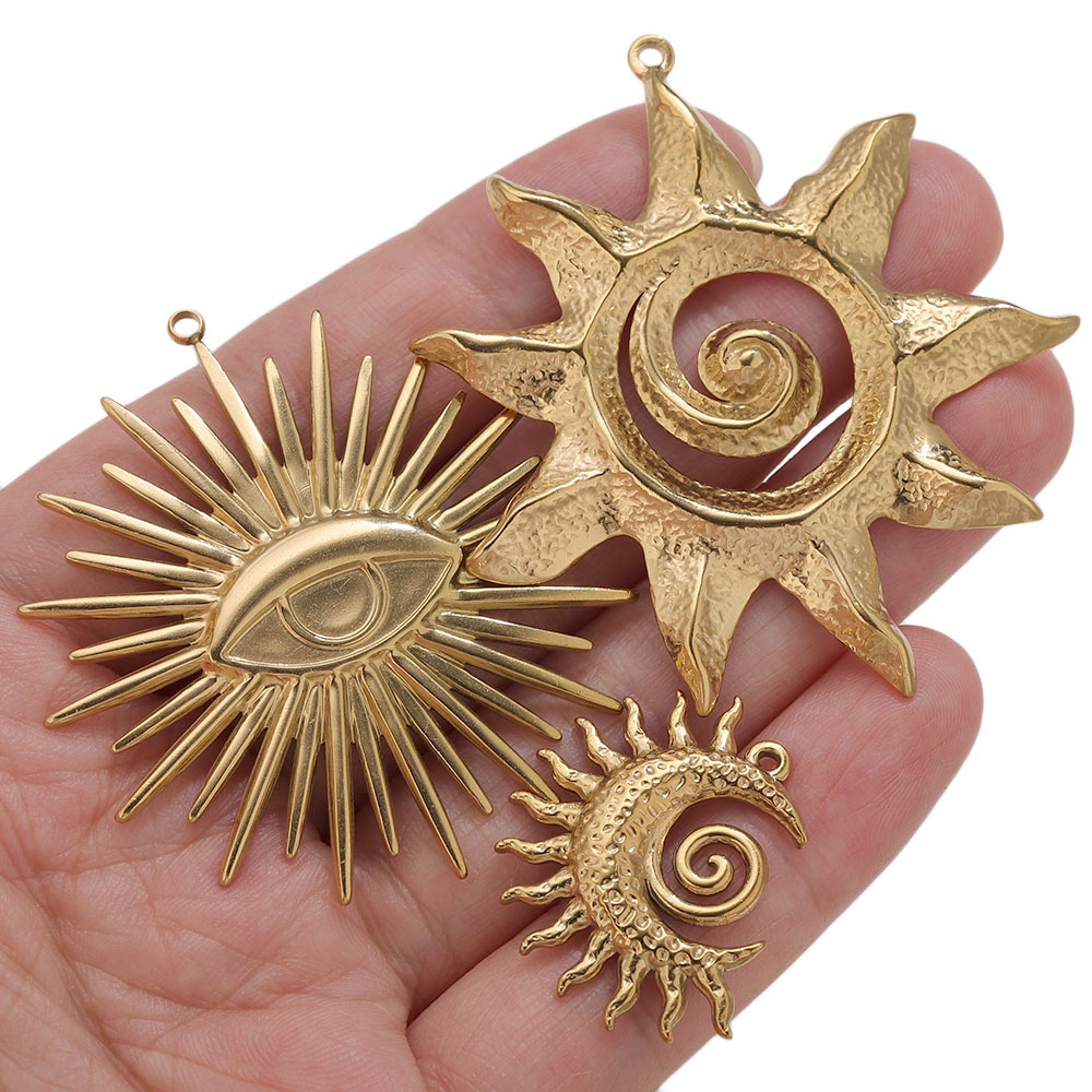 5pcs PVD Gold Charms Stainless - Vintage Fashion Tumblr ulasan dan harga