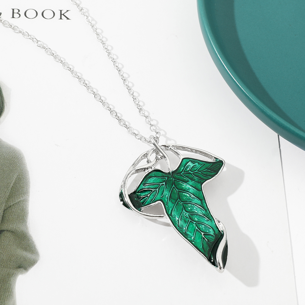 Vintage Green Leaf Pendant Nec - Vintage Fashion Tumblr ulasan dan harga