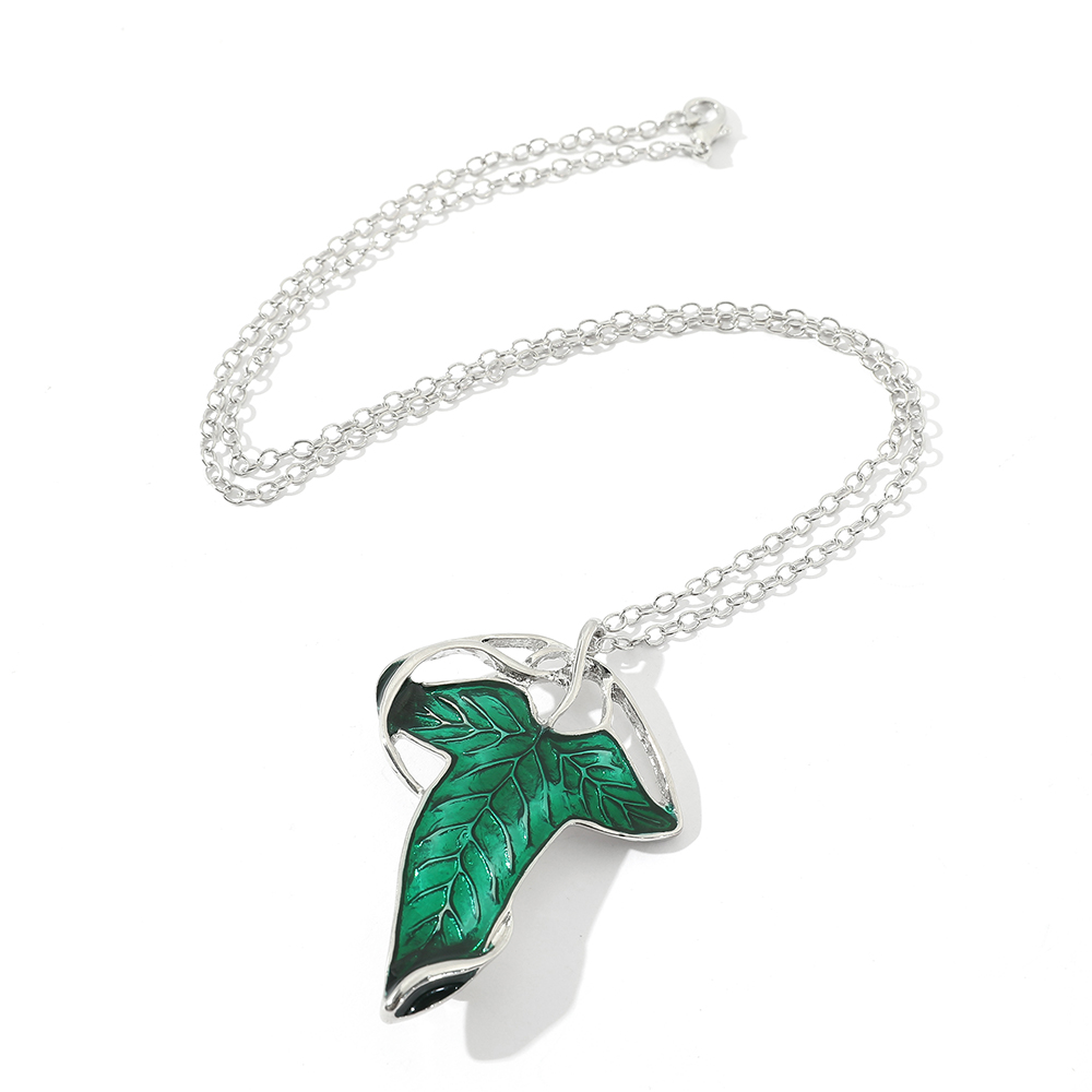 Vintage Green Leaf Pendant Nec - Vintage Fashion Tumblr ulasan dan harga