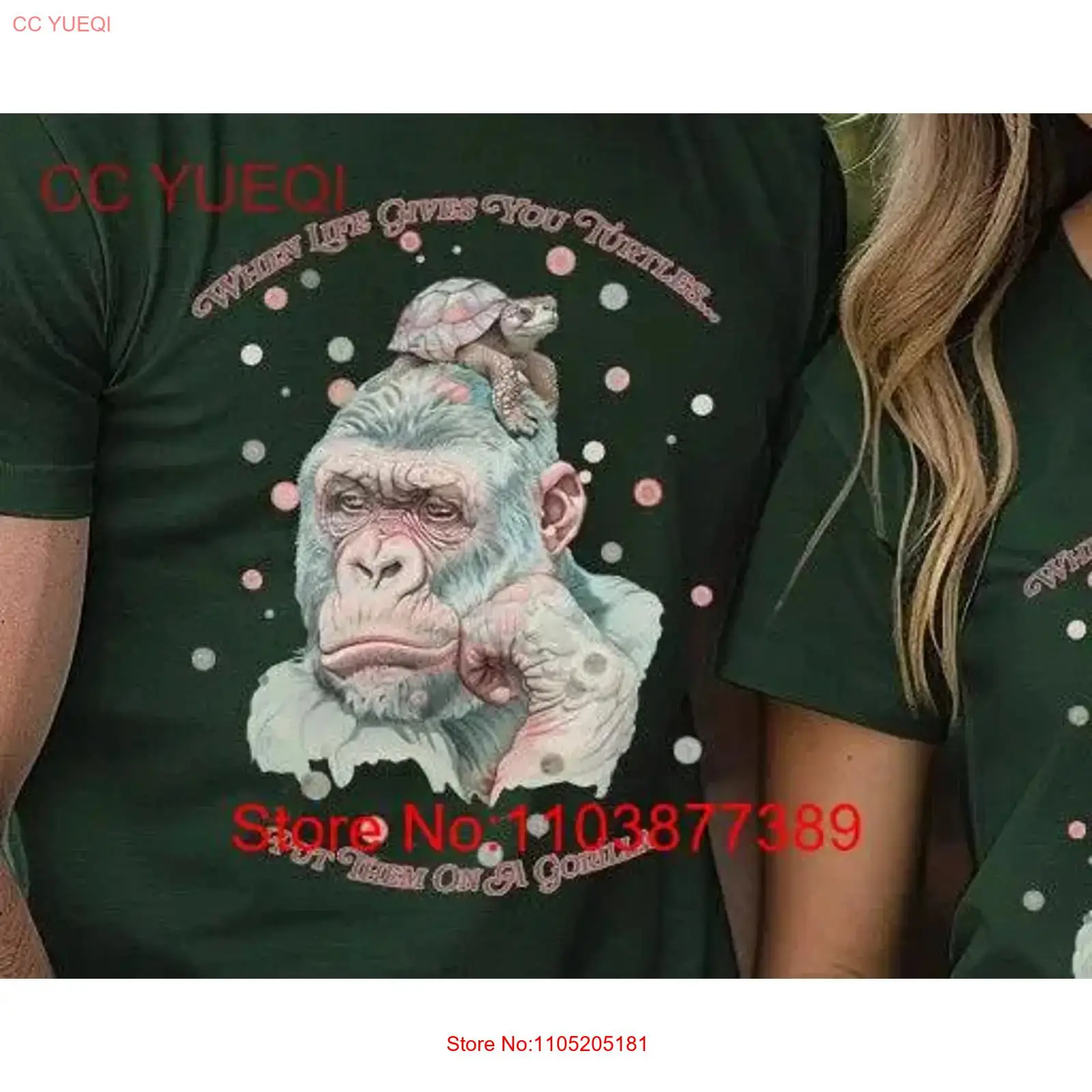 Gorilla T Shirt Turtle Funny W - Vintage Fashion Stuff ulasan dan harga