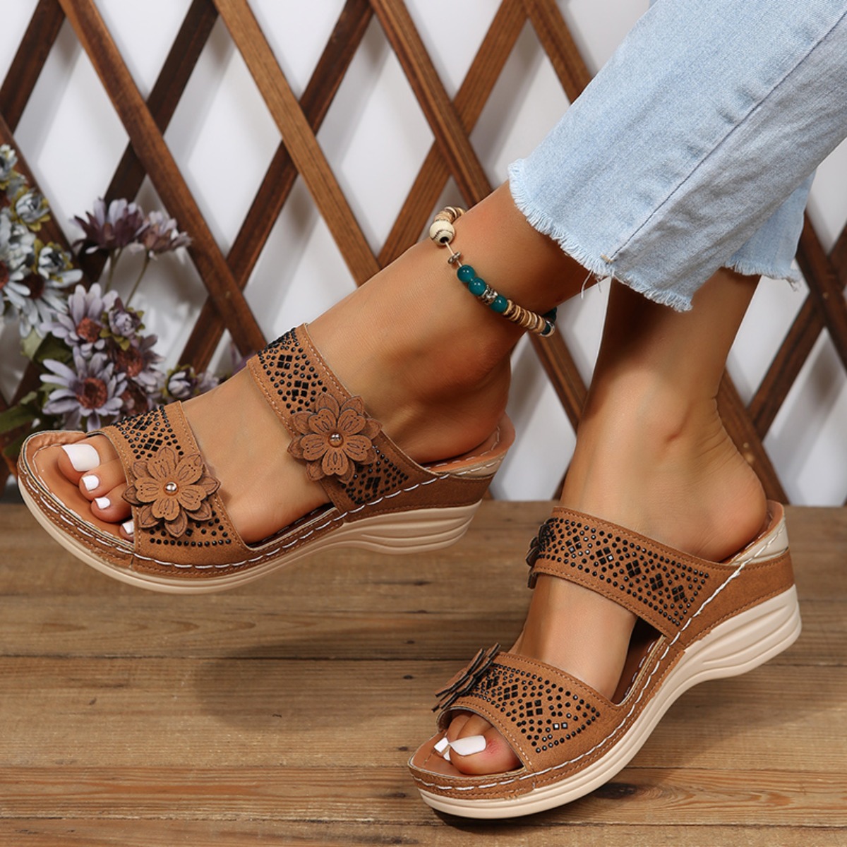 New Fashion Summer Women Wedge - Vintage Fashion Aesthetic ulasan dan harga