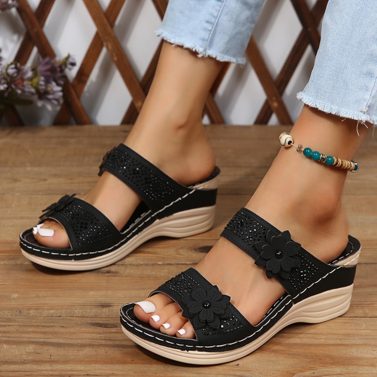 New Fashion Summer Women Wedge - Vintage Fashion Aesthetic ulasan dan harga