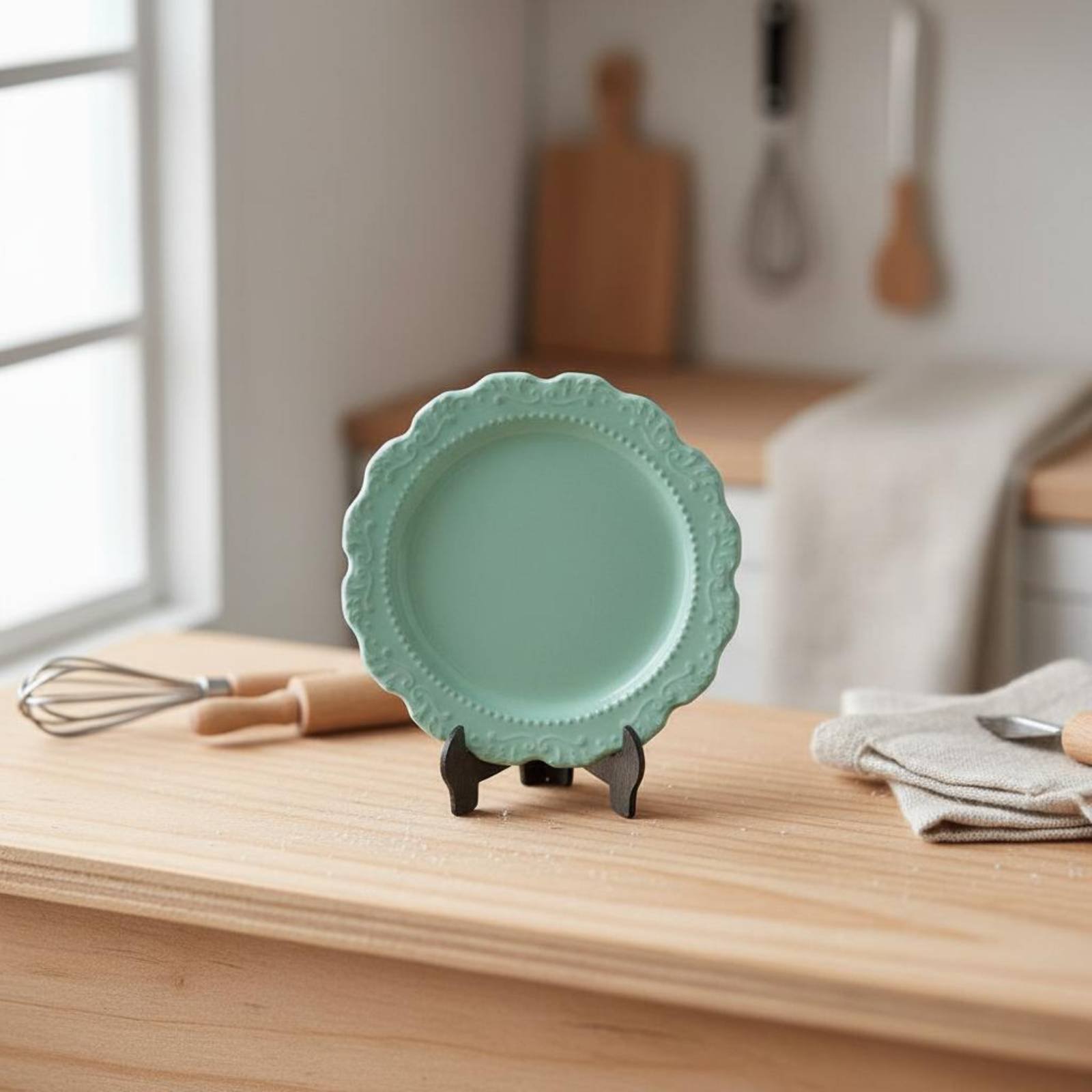 Miniature Dinner Plate Decorat - Vintage Fashion Plates Toy ulasan dan harga