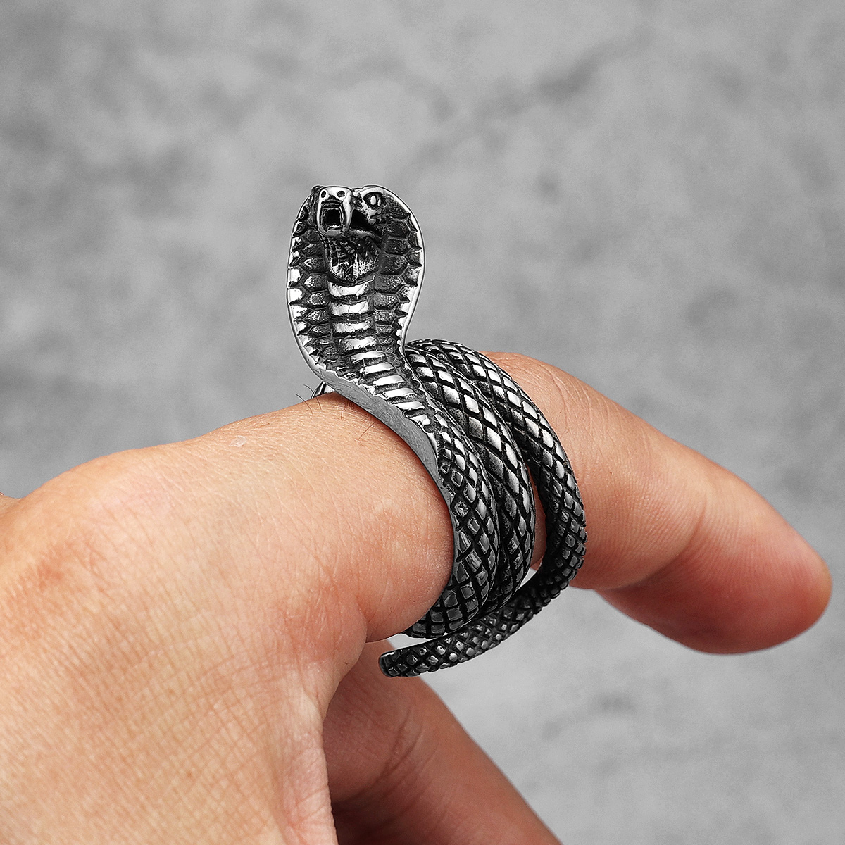 Snake Cobra Animal Men Rings S - Vintage Fashion Stuff ulasan dan harga