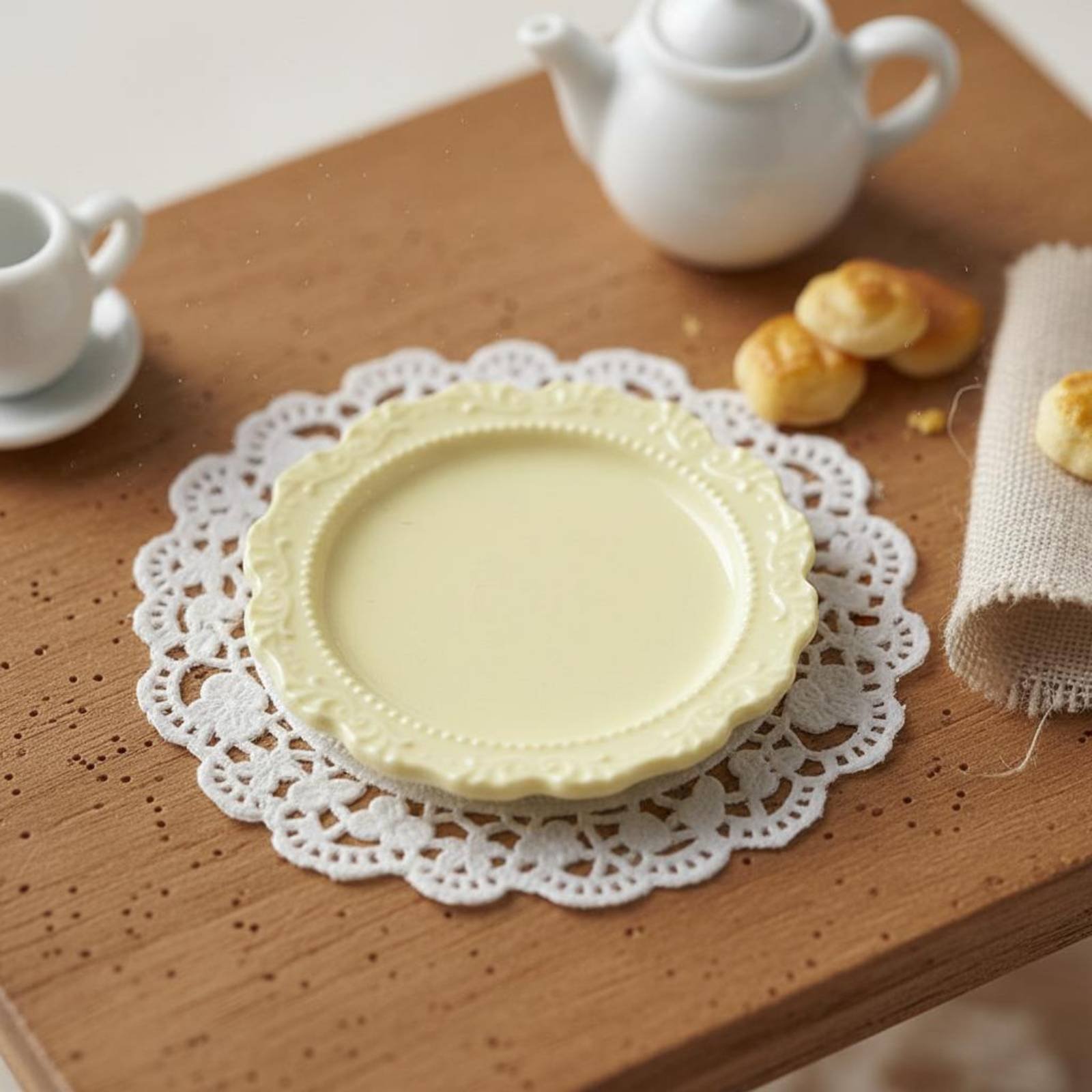 Miniature Dinner Plate Decorat - Vintage Fashion Plates Toy ulasan dan harga